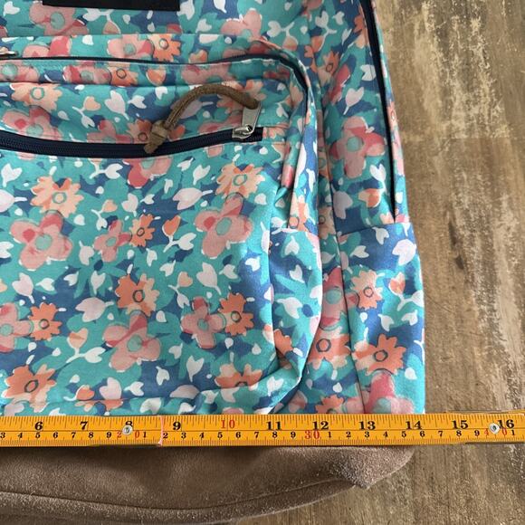 JanSport Right Pack Expressions Backpack Floral Print Originals Suede Bottom - Picture 6 of 7